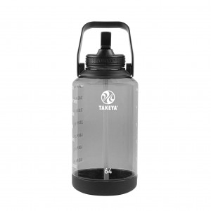 Takeya 64 oz Tritan Motivational Water Bottle Negras | CO0000142