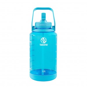 Takeya 64 oz Tritan Motivational Water Bottle Azules | CO0000153