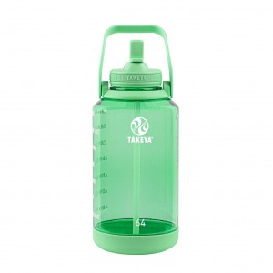 Takeya 64 oz Tritan Motivational Water Bottle Verde | CO0000155