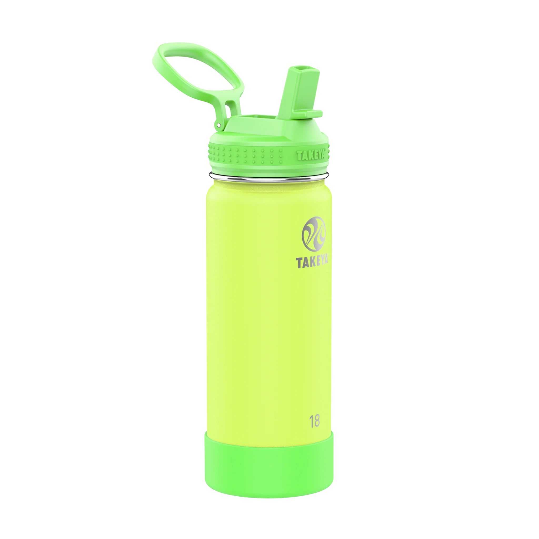 Takeya 18 oz Actives Kids Glow In The Dark Water Bottle Verde | CO0000190