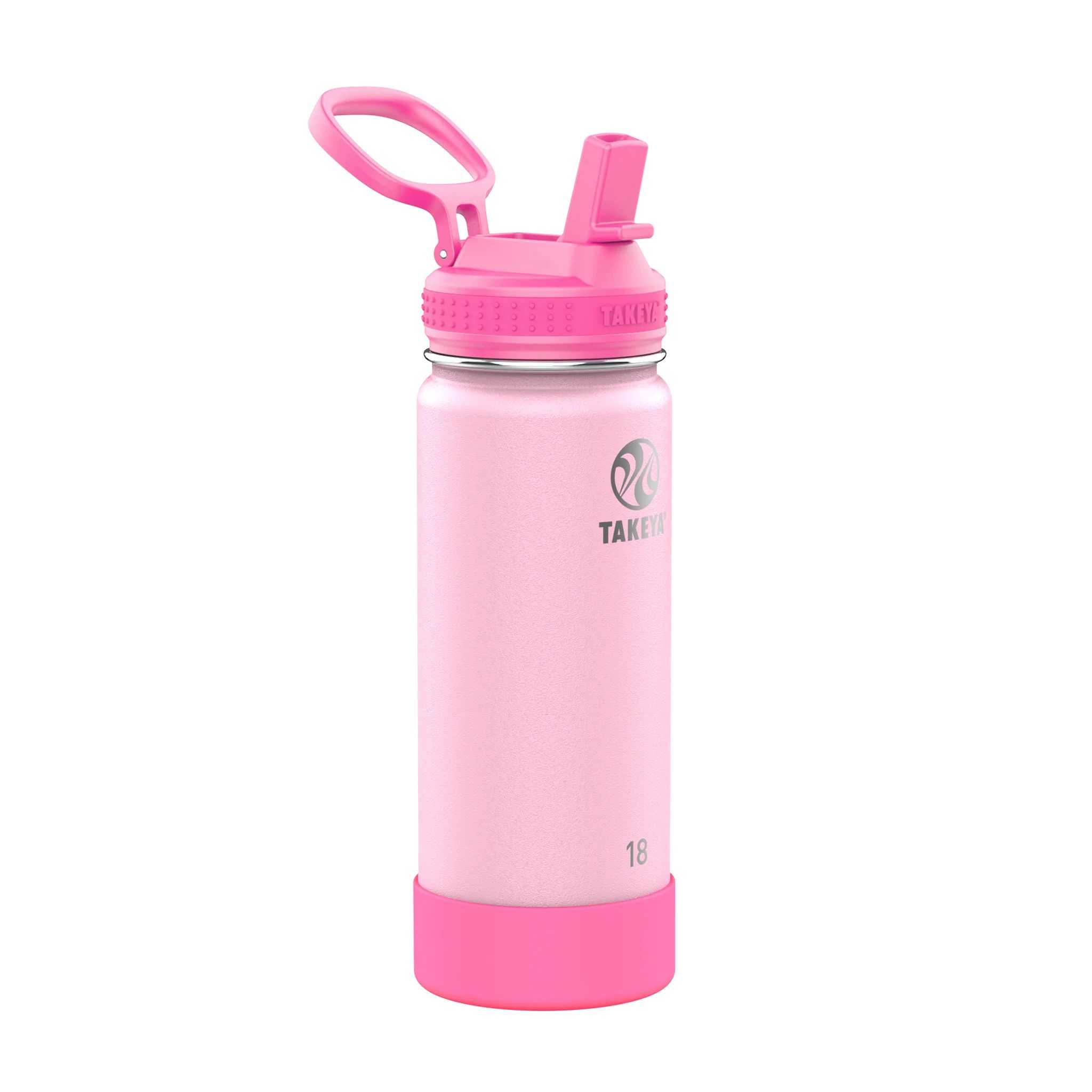 Takeya 18 oz Actives Kids Glow In The Dark Water Bottle Rosas | CO0000193