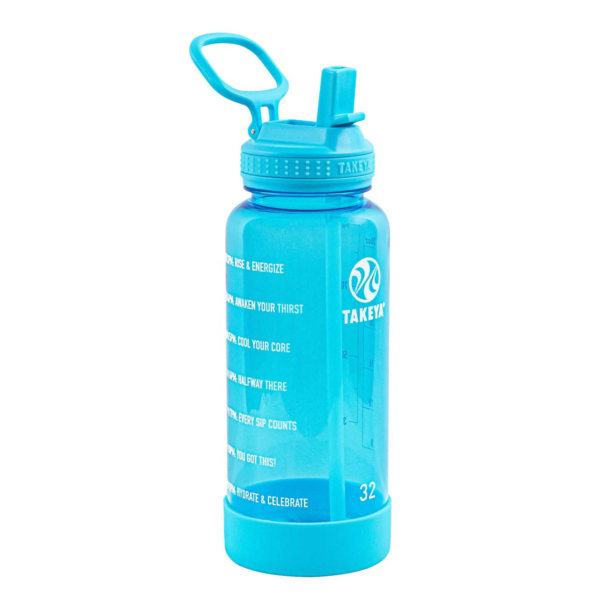 Takeya 32 oz Tritan Motivational Water Bottle Azules | CO0000147