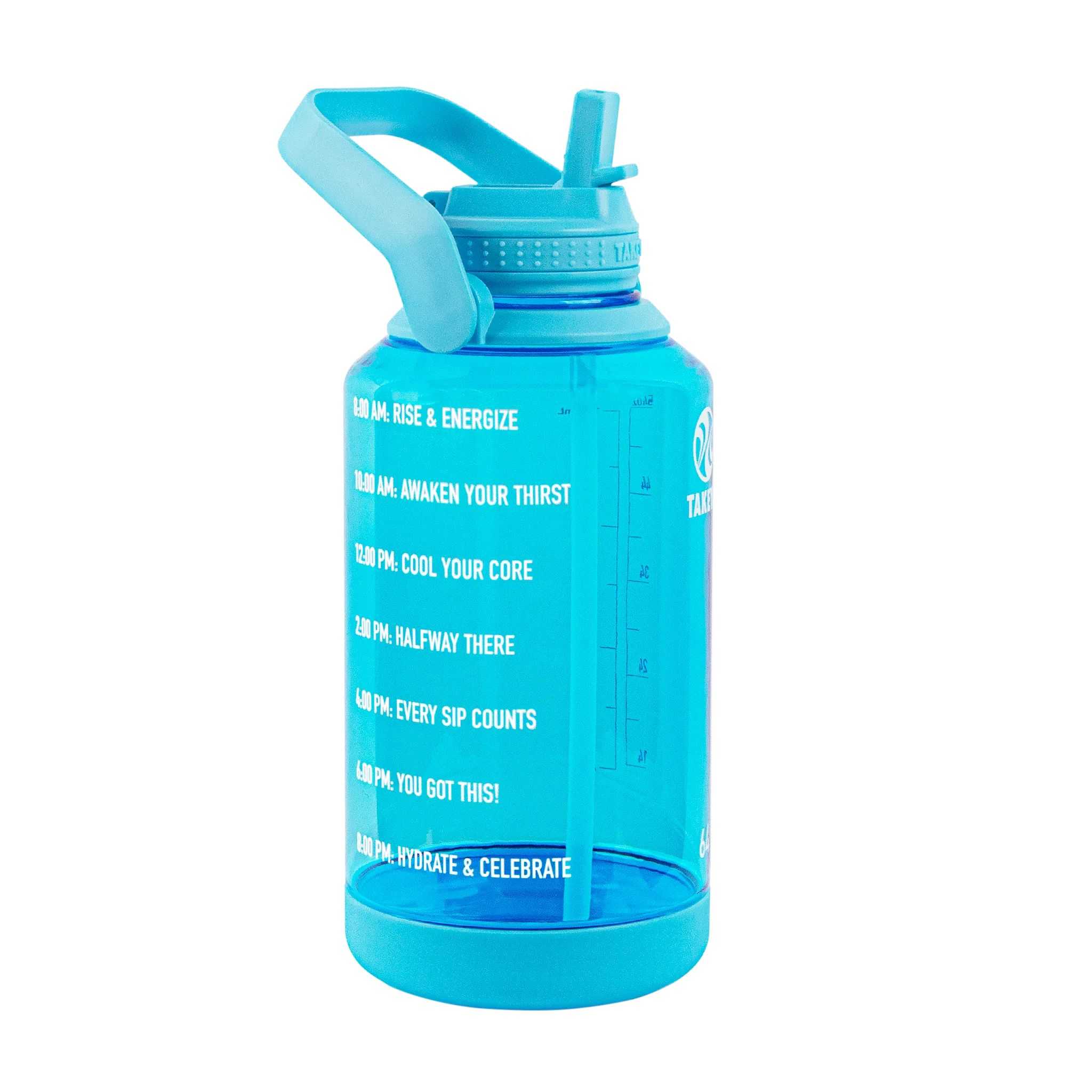 Takeya 64 oz Tritan Motivational Water Bottle Azules | CO0000153