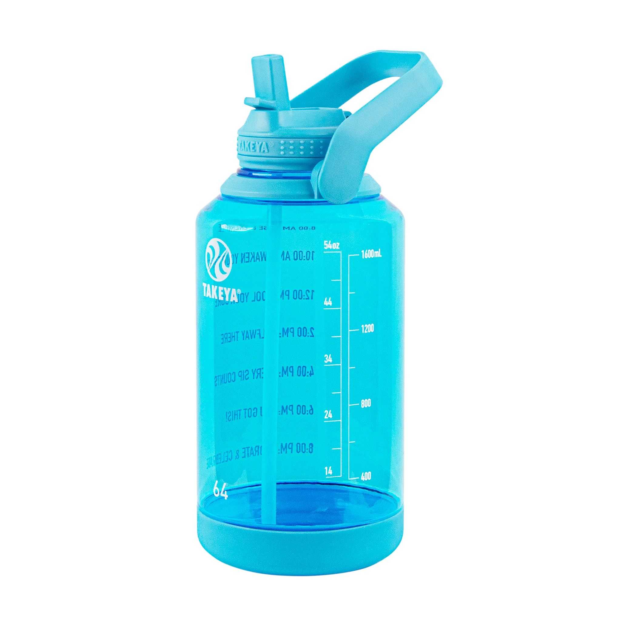 Takeya 64 oz Tritan Motivational Water Bottle Azules | CO0000153