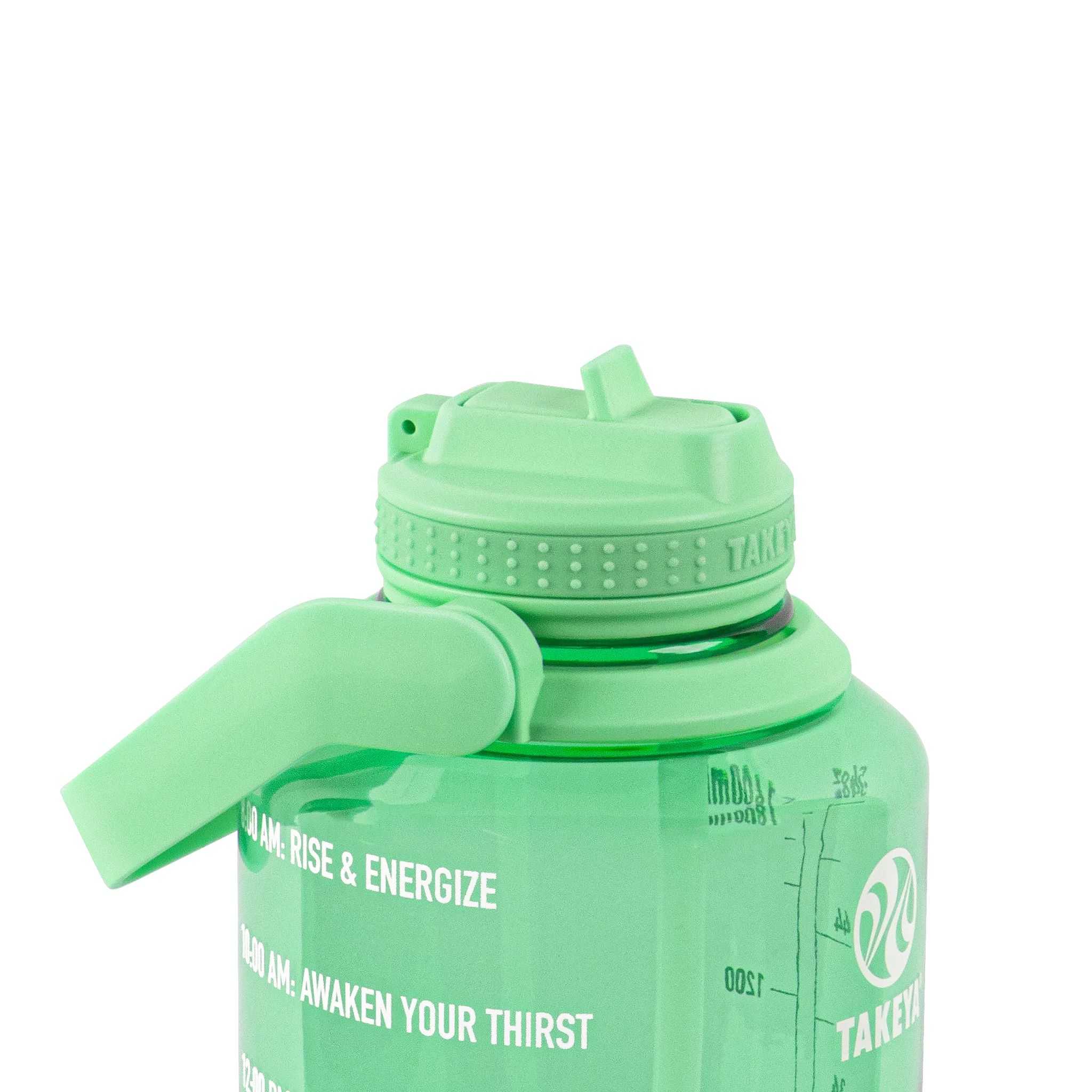 Takeya 64 oz Tritan Motivational Water Bottle Verde | CO0000155