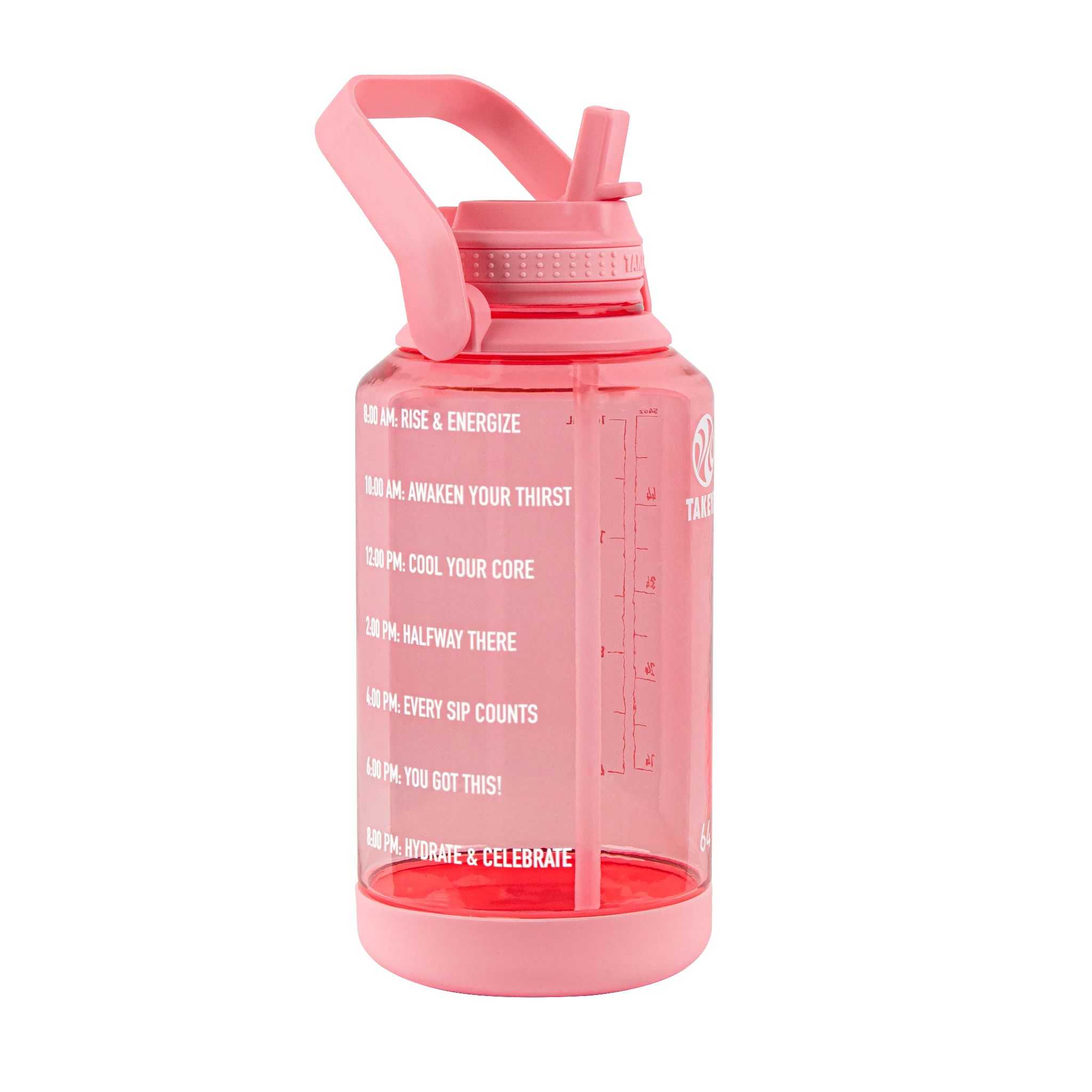 Takeya 64 oz Tritan Motivational Water Bottle Rosas | CO0000164