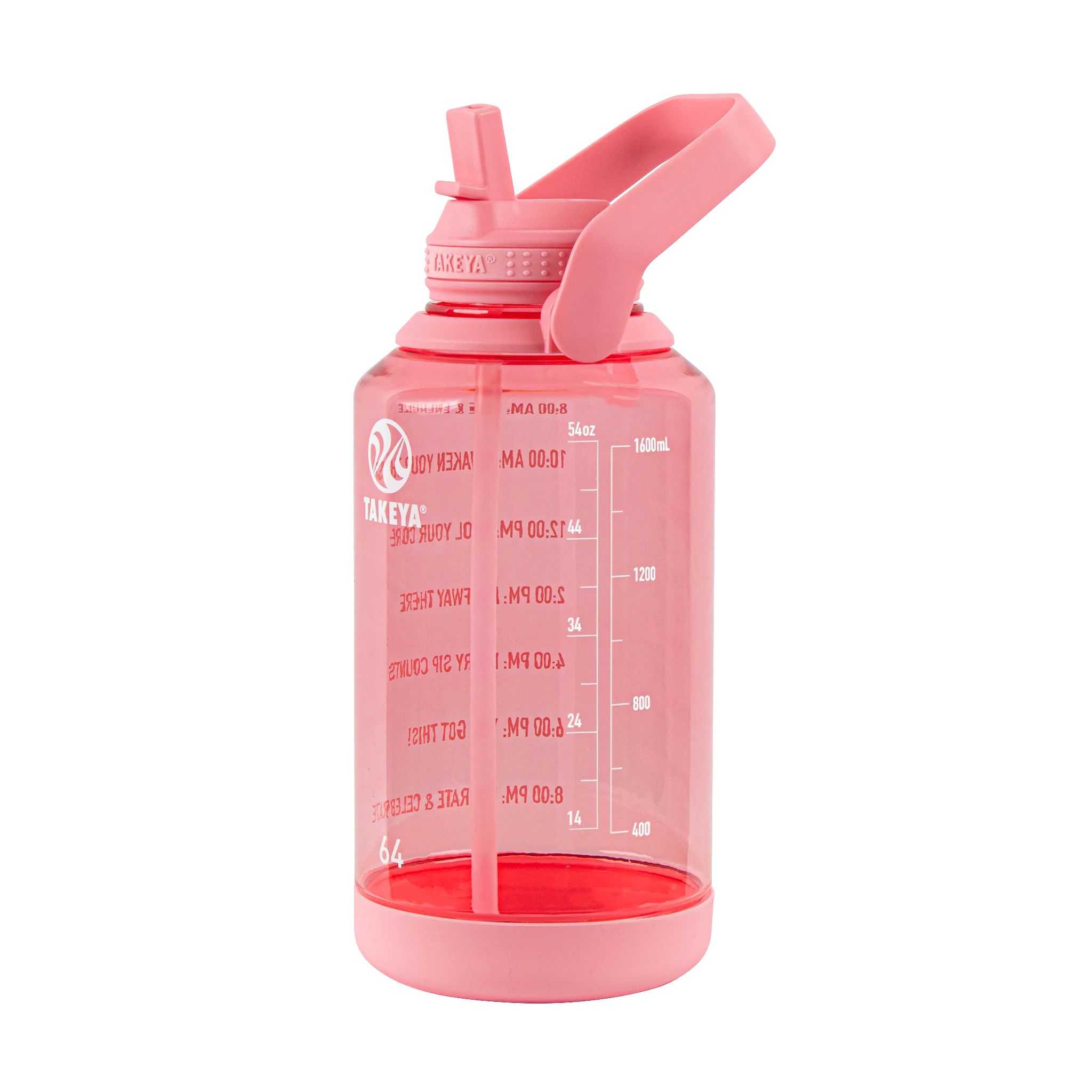 Takeya 64 oz Tritan Motivational Water Bottle Rosas | CO0000164