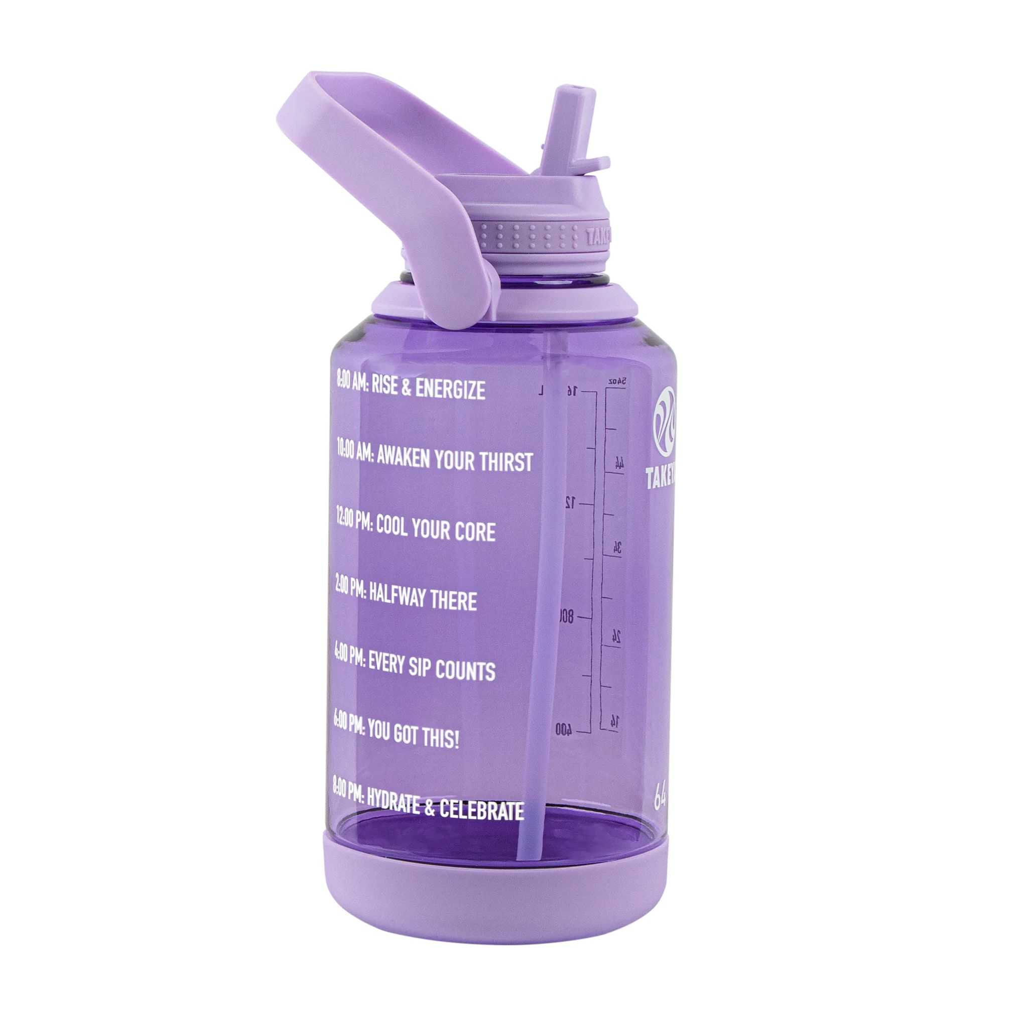 Takeya 64 oz Tritan Motivational Water Bottle Moradas | CO0000169