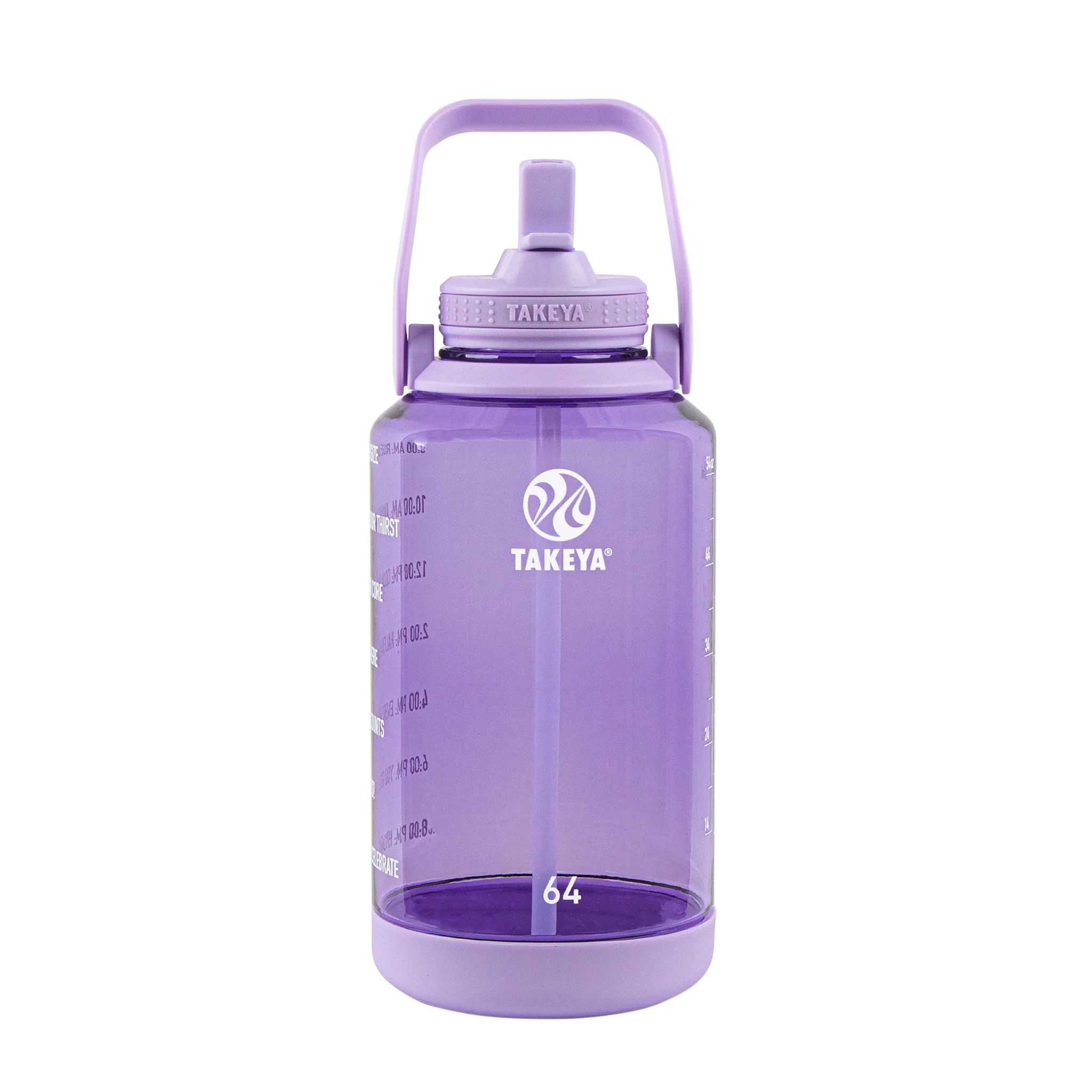 Takeya 64 oz Tritan Motivational Water Bottle Moradas | CO0000169