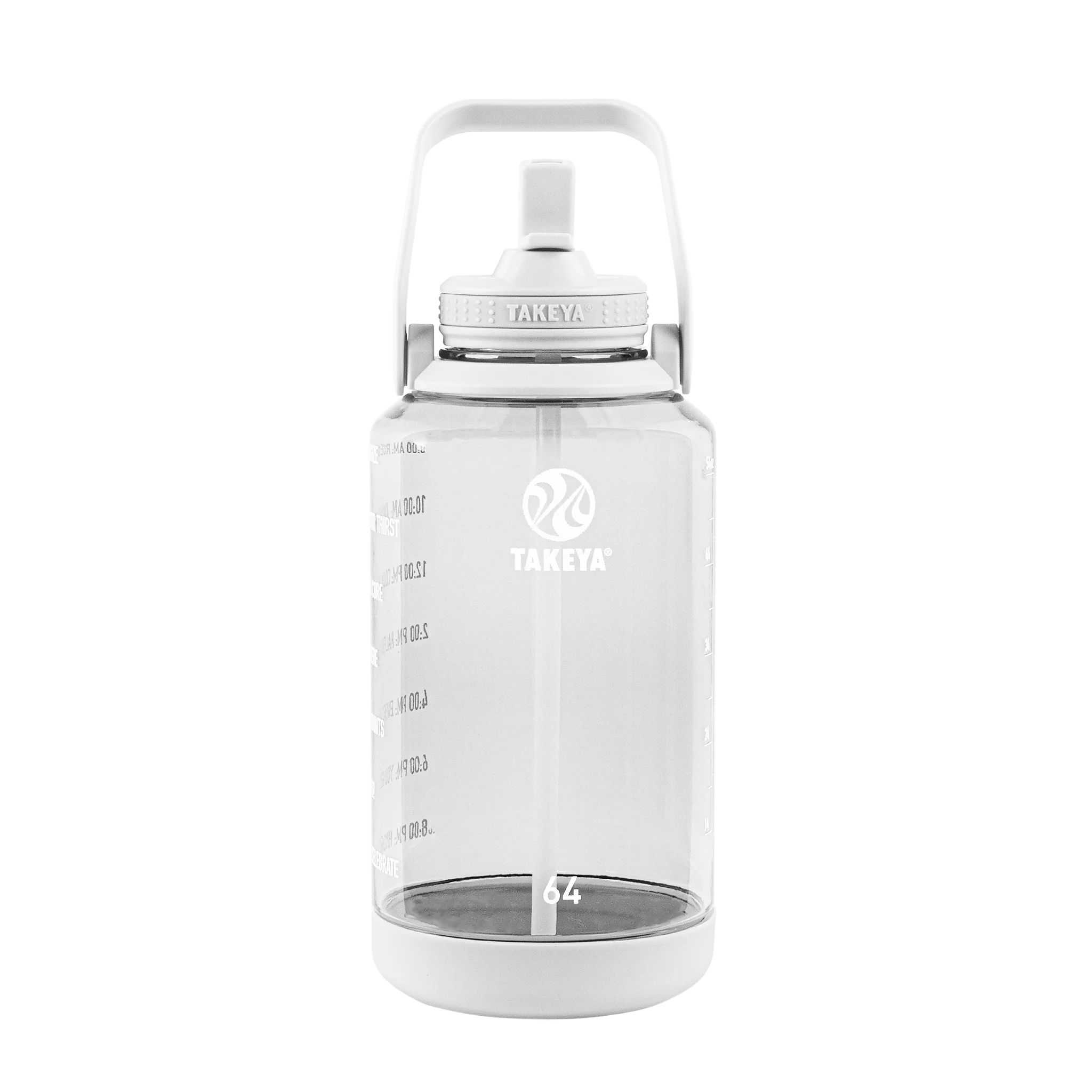 Takeya 64 oz Tritan Motivational Water Bottle Blancas | CO0000177